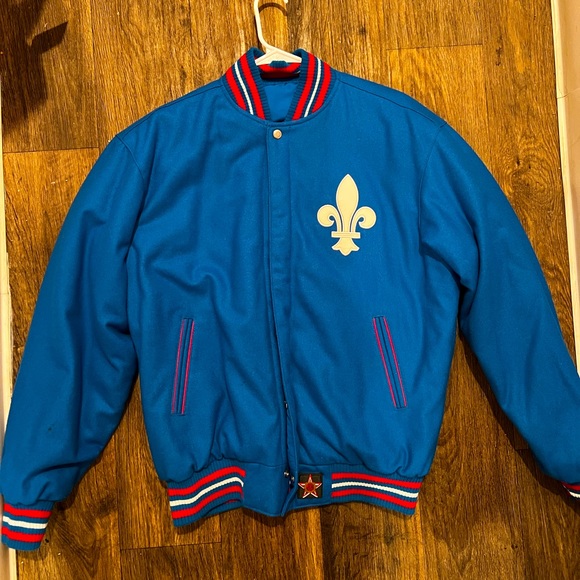 JH Collectibles Other - Sold!!! Reversible Quebec Nordiques Varsity Jacket 🏒 🔥